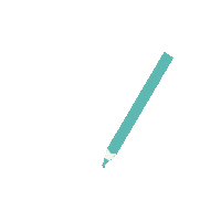 Pencil Teal Sticker by Dulce Compañía