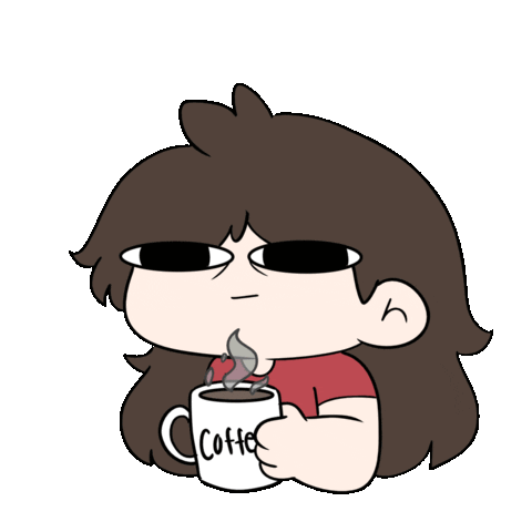 puddleartstudio giphyupload coffee kawaii tired Sticker
