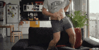 Deezer dance music guy sofa GIF