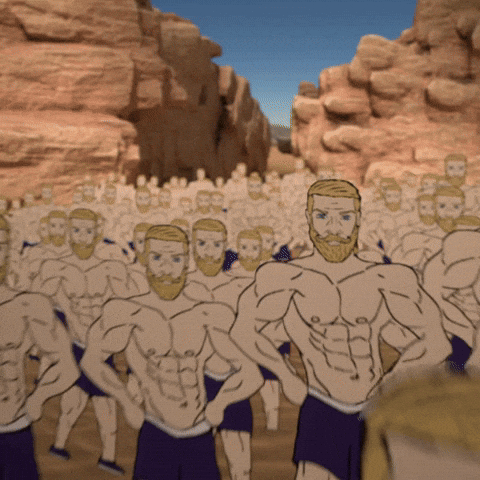 basedchadhq giphyupload meme crypto teamwork GIF