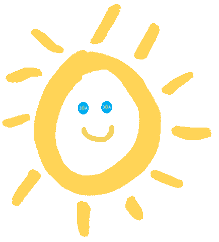 happy beach Sticker by 30A