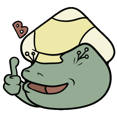 0ritia giphyupload animated frog poppythefrog Sticker