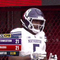 College Football Kiss GIF by Northwestern Athletics