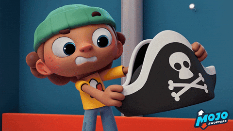No Way Pirate GIF by Mojo Swoptops