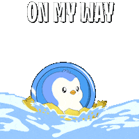 Coming On My Way Sticker by Pudgy Penguins