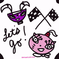 BikiniKat cat fun pink lets go GIF