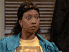TV gif. A woman, eyes wide in shock, shrinks back in disgust, opening her eyes wider, and wider, until they are impossibly wide in abject horror.