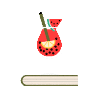 Read Happy Hour Sticker by Jessica Lau
