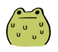 tungyuan awkward frog nervous sweat Sticker