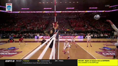 ncaasports giphyupload ncaa volleyball stanford GIF