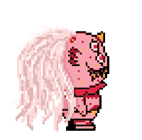 Pixel Hair Sticker