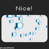 LoopLabStudio reaction loop text like GIF