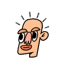 Shocked Wide Eyed Sticker by subtlestrokes