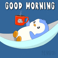Good Morning Coffee GIF by Pudgy Penguins