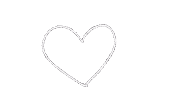 Line Art Heart White Sticker by Hilda Motion