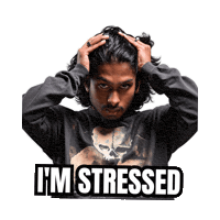Tired Too Much Sticker by Ashwin Gane
