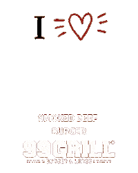I Love You Burger Sticker by 99-Grill