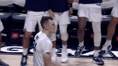 Happy College Basketball GIF by Xavier Men's Basketball