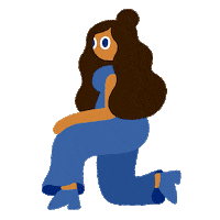 Animation Kneel Sticker by Holler Studios