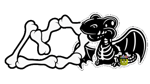 T-Rex Halloween Sticker by Autumn Oaks