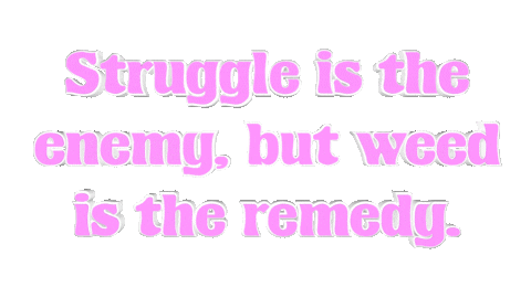 Cannabisculture Struggling Sticker by OpticalArtInc.