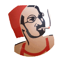 Zig Zag Smoking Sticker by imoji