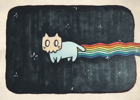 Ghost Boy Rainbow Cat