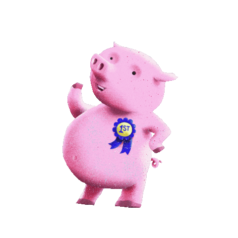 nestatefair animals winner pig ribbon Sticker