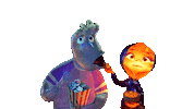 Reacting Movie Theater Sticker by Disney Pixar