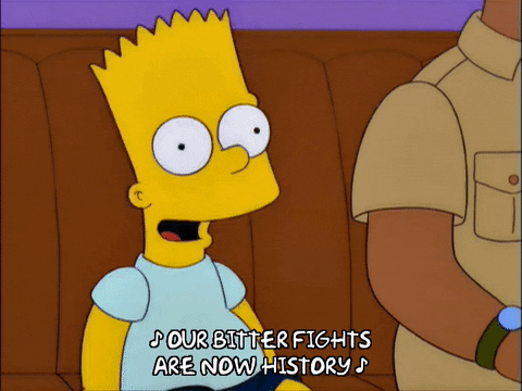 happy bart simpson GIF