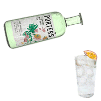 Pouring Gin And Tonic Sticker by Porter's Gin