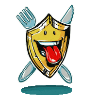 ShucksArtandDesign hungry wink eating lick Sticker
