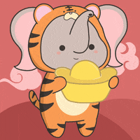 untamedelephants cute celebrate animals gold GIF