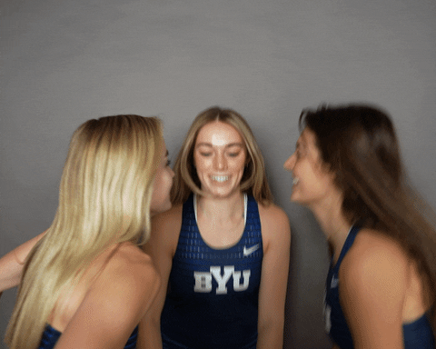 Celebration Trackfield GIF by BYU Cougars