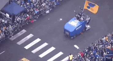 ice hockey blues parade GIF by NHL