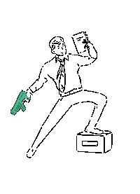 Man With Nerf Gun Sticker by Payboy HR