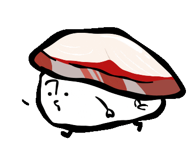 Sushi 歩く Sticker