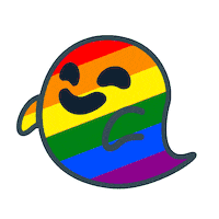 gay ghost Sticker by Happip