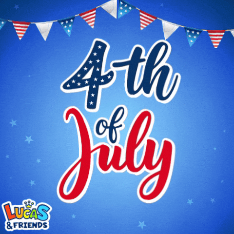 Celebrate Independence Day GIF by Lucas and Friends by RV AppStudios