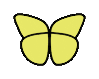 Yellow Butterfly Sticker by Yes Media