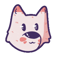 Ghost_twf wow pink white fox Sticker