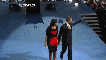 waving barack and michelle GIF by Obama