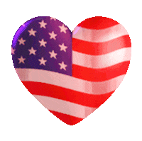 4Th Of July Love Sticker by PEEKASSO