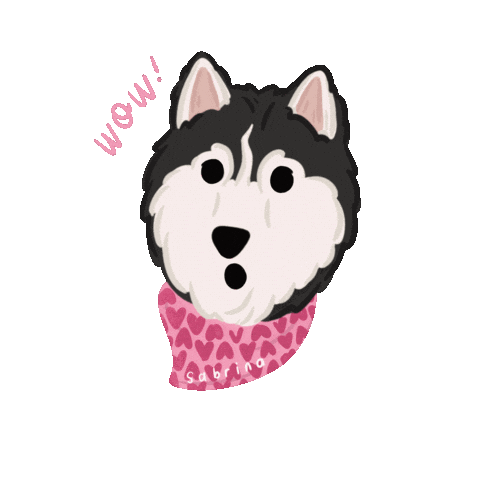 Husky Sticker by Ann of Facedit