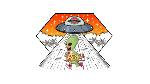 Area 51 Pizza Sticker by Colada