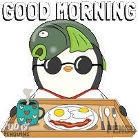 Good Morning Sticker by Pudgy Penguins