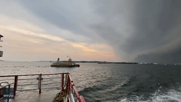 Arcus Cloud Glides Over Southern Maine Amid Severe Thunderstorm Warning