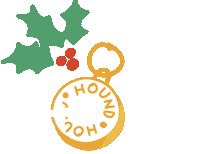 Christmas Dog Sticker by HOUNDcollection