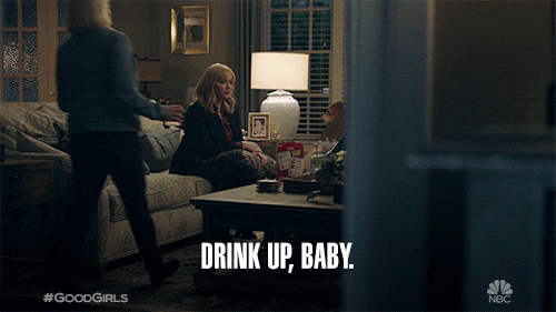 nbc drink up baby GIF by Good Girls