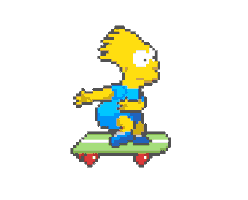The Simpsons Pixel Sticker by haydiroket